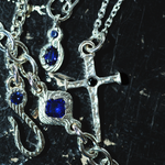 silver nail cross pendnat
