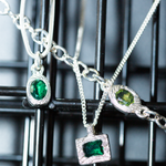 emeralds set in silver 