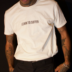 close up, learn to suffer graphic t shirt