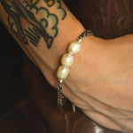 PEARL CURB CHAIN BRACELET