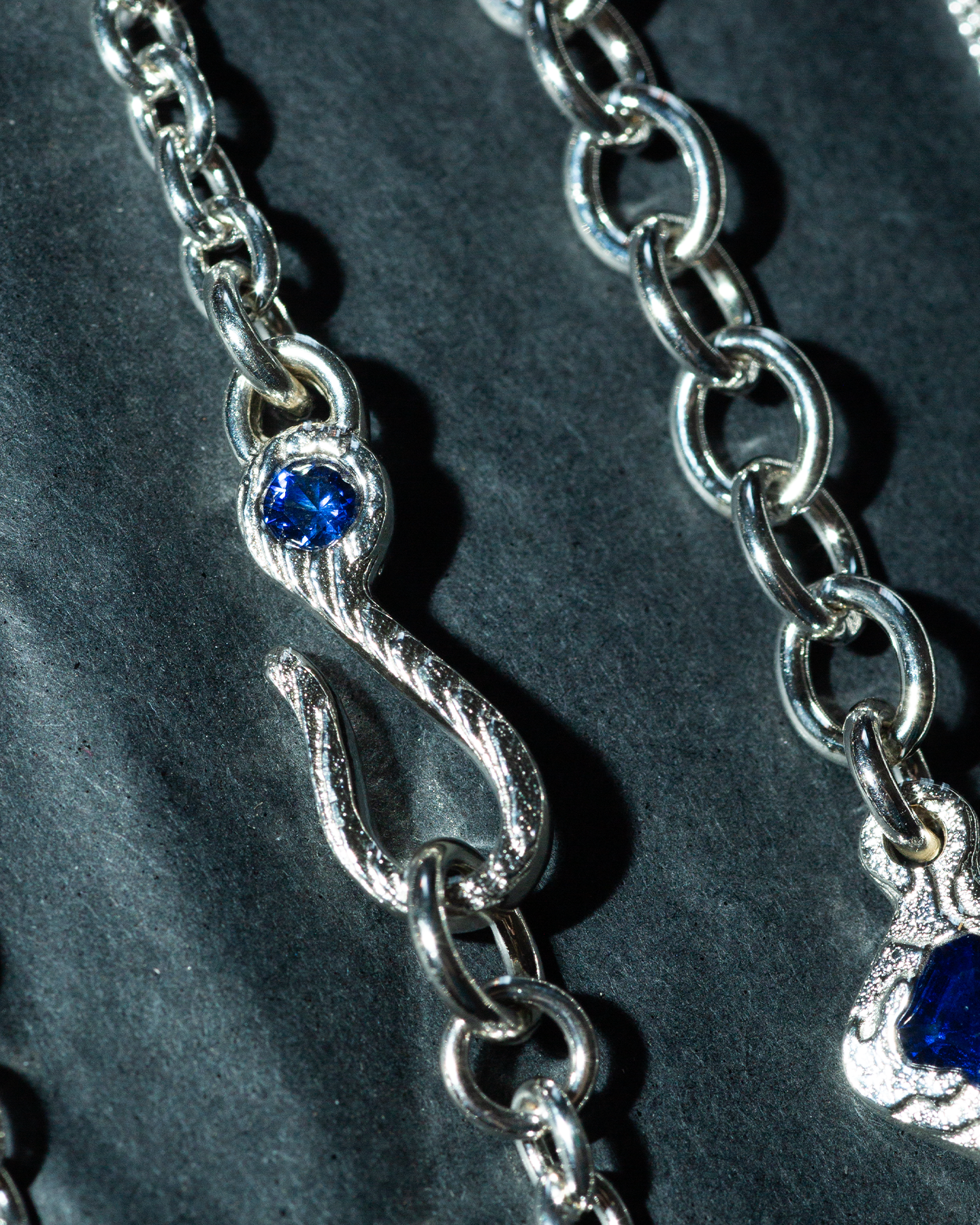 sapphire s hook necklace 