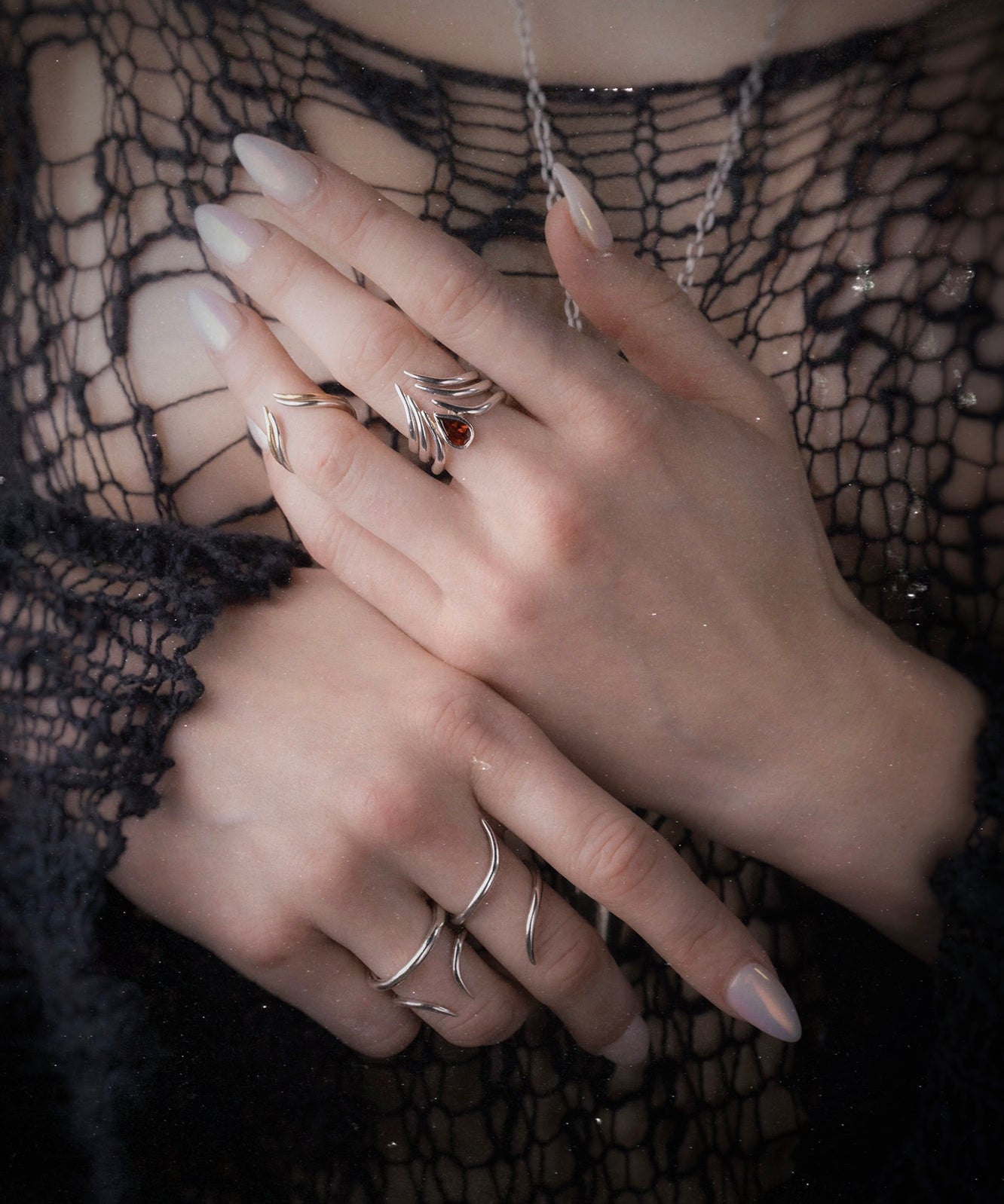 Callista Ring - Sterling Silver Ornate Statement Ring