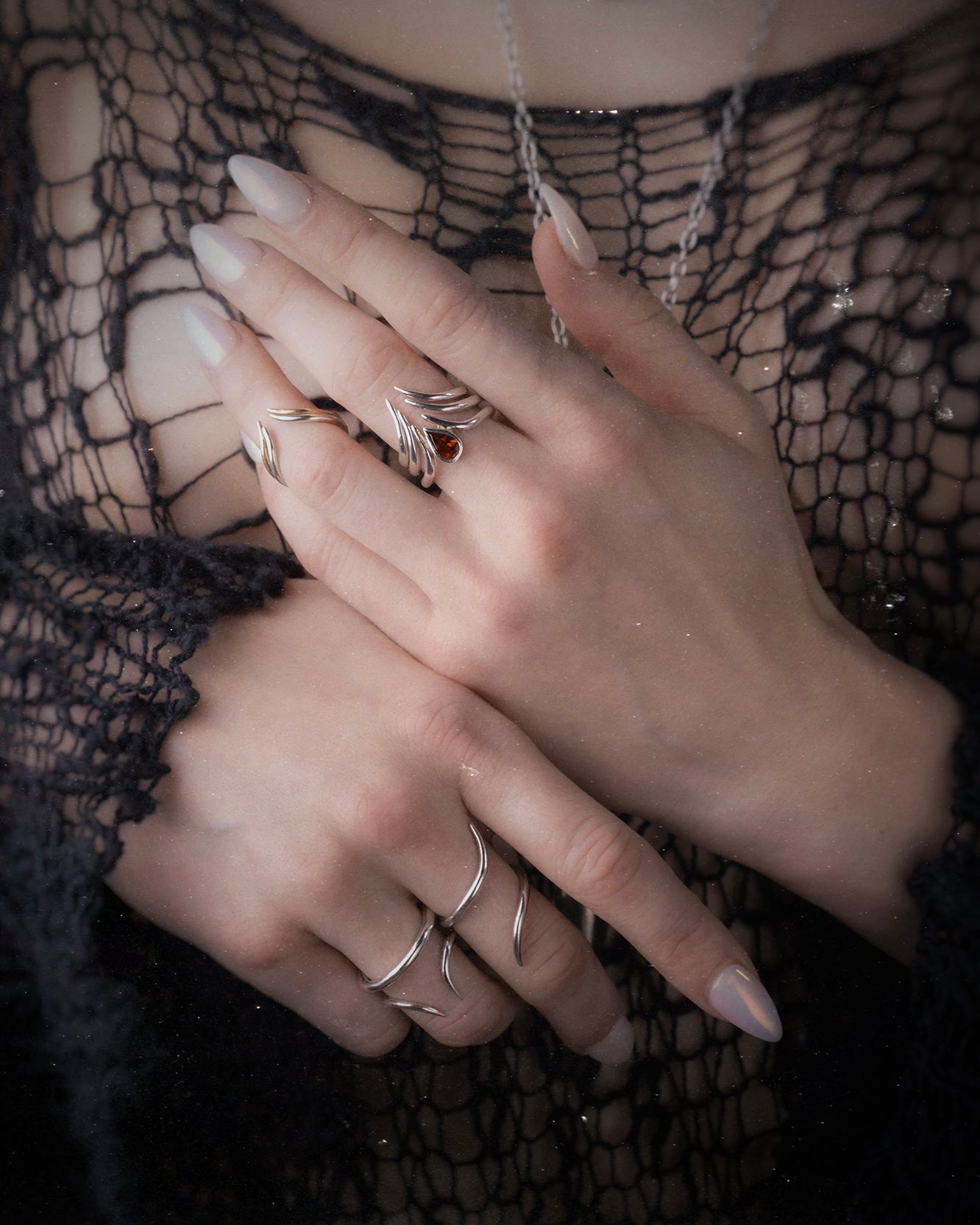 Callista Ring - Sterling Silver Ornate Statement Ring