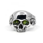 Anatomical Skull With Gemstone Eyes Ring - The Hunt