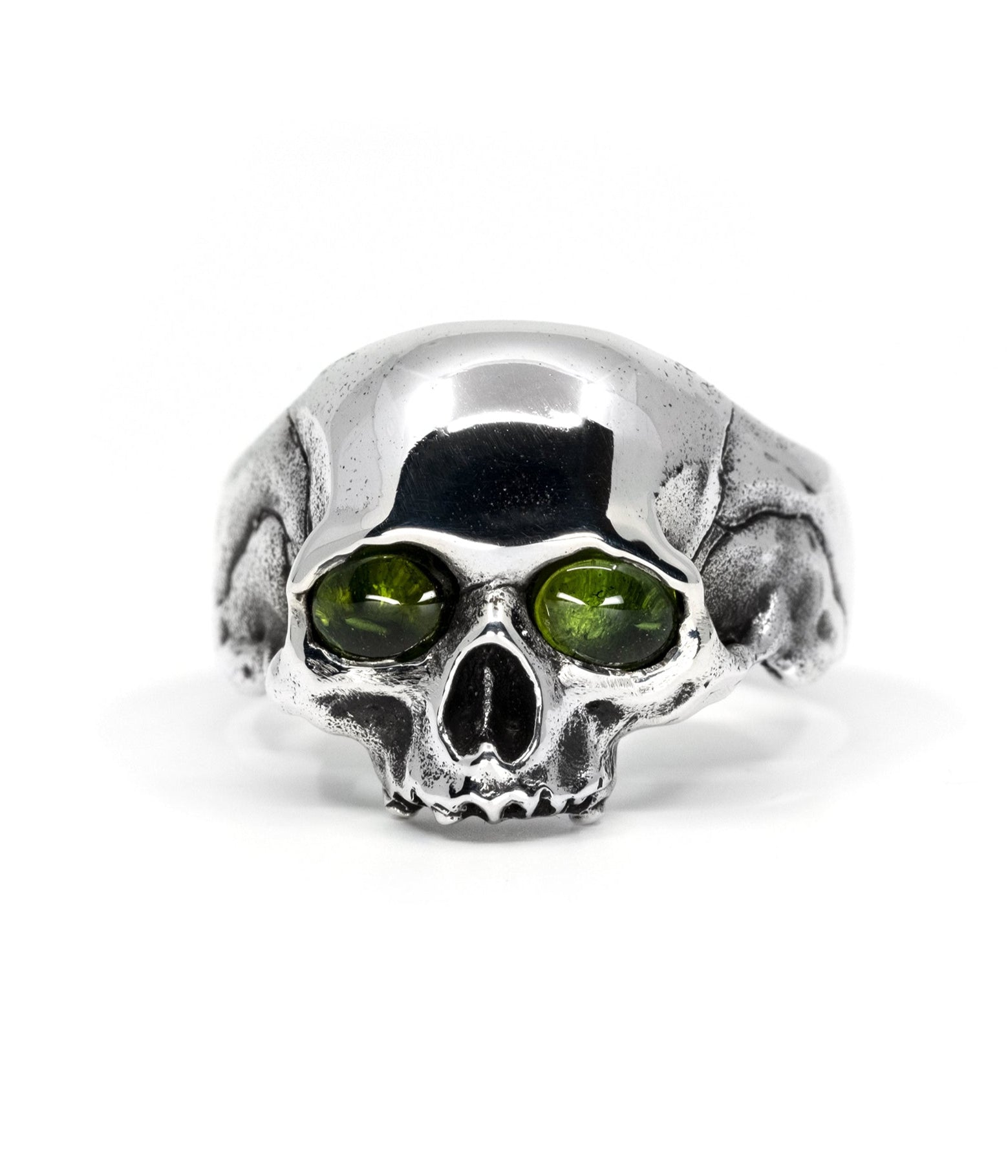 Anatomical Skull With Gemstone Eyes Ring - The Hunt