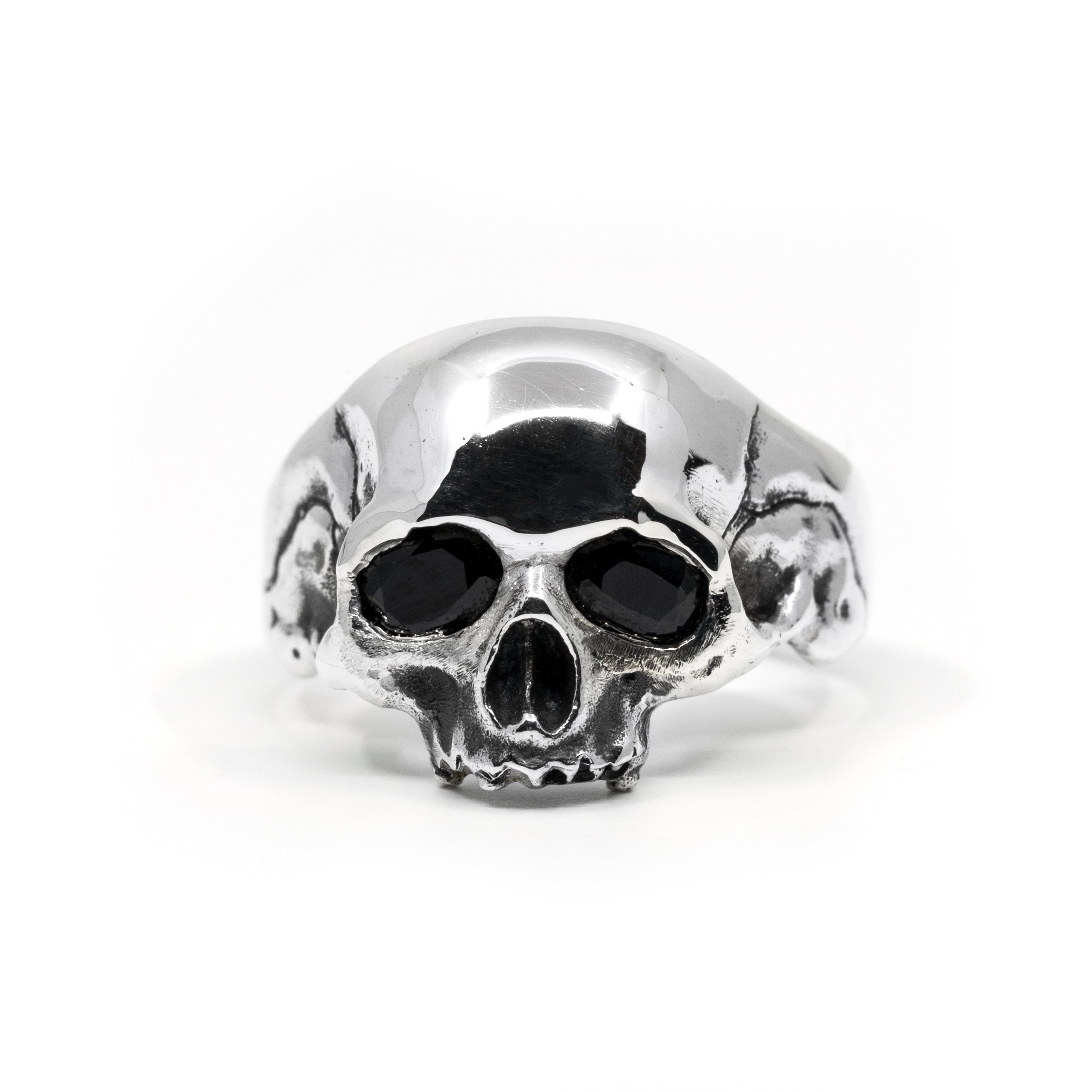 Anatomical Skull With Gemstone Eyes Ring - The Hunt