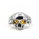 Anatomical Skull With Gemstone Eyes Ring - The Hunt