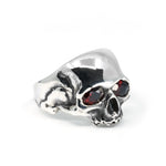 Anatomical Skull With Gemstone Eyes Ring - The Hunt