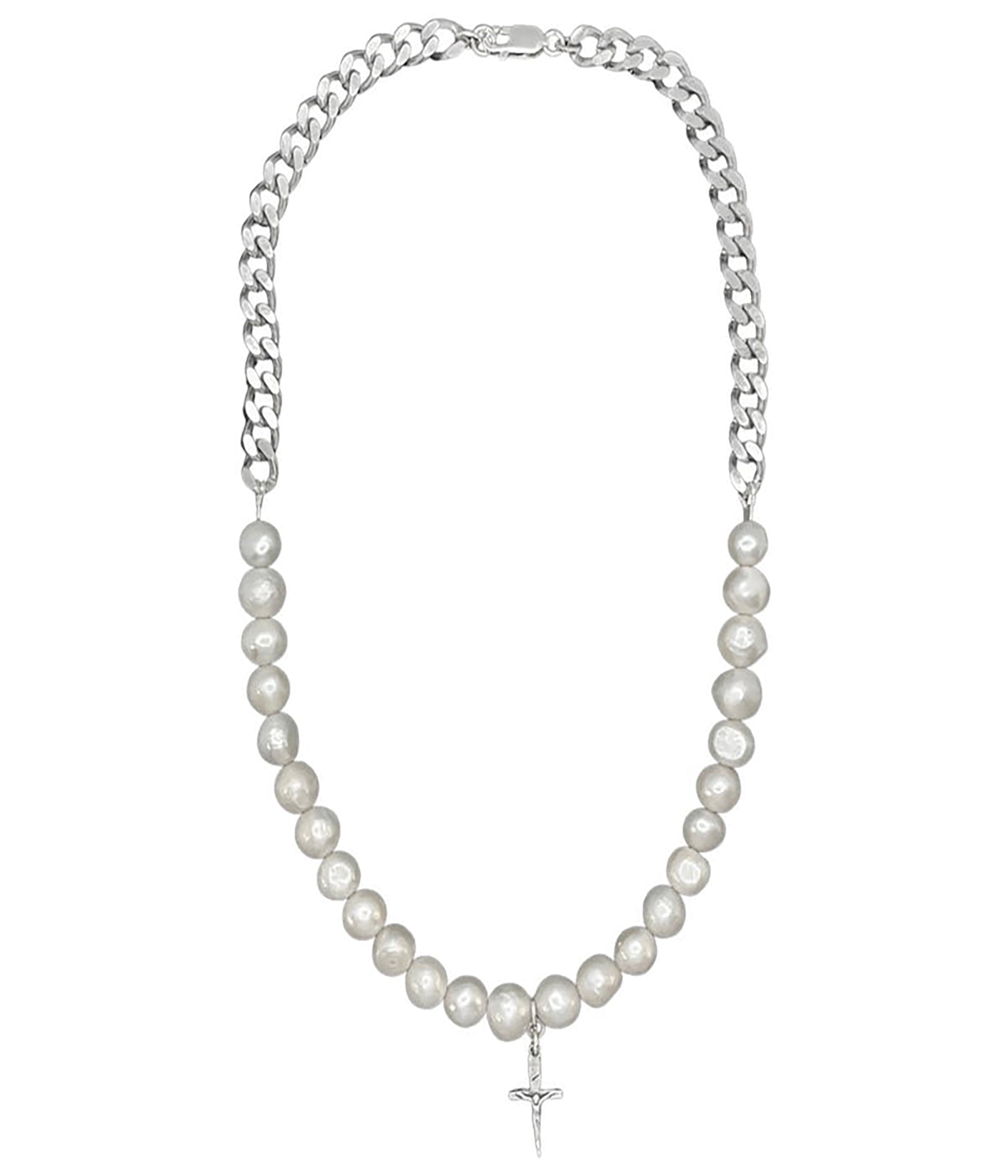 Curb_chain_pearl_necklace _ Thehunt
