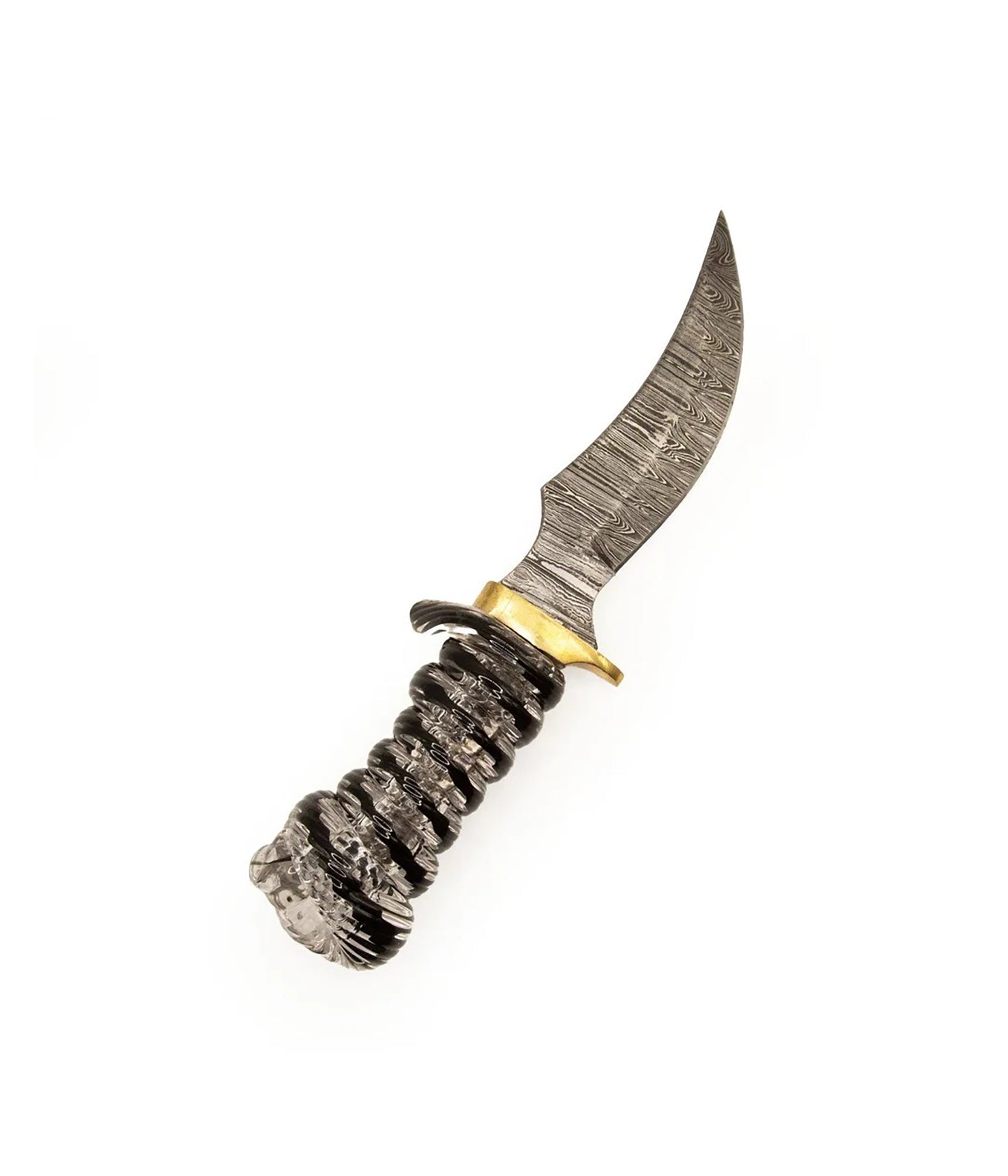 Glass Handle And Damascus Steel Blade – The Hunt