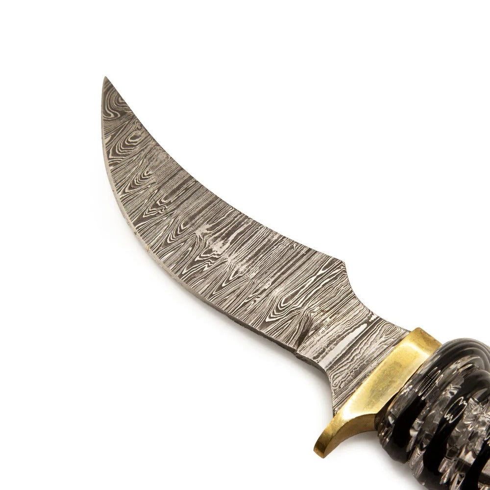 Glass Handle And Damascus Steel Blade – The Hunt