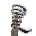 Glass Handle And Damascus Steel Letter-opener With Stand - The Hunt