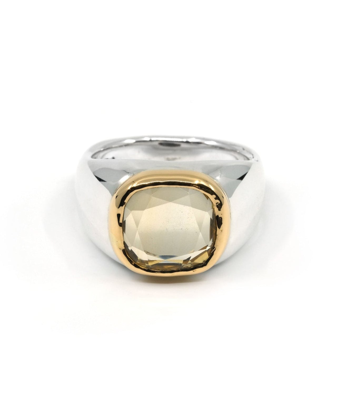 Gold Bezel Smokey Quartz Ring - The Hunt