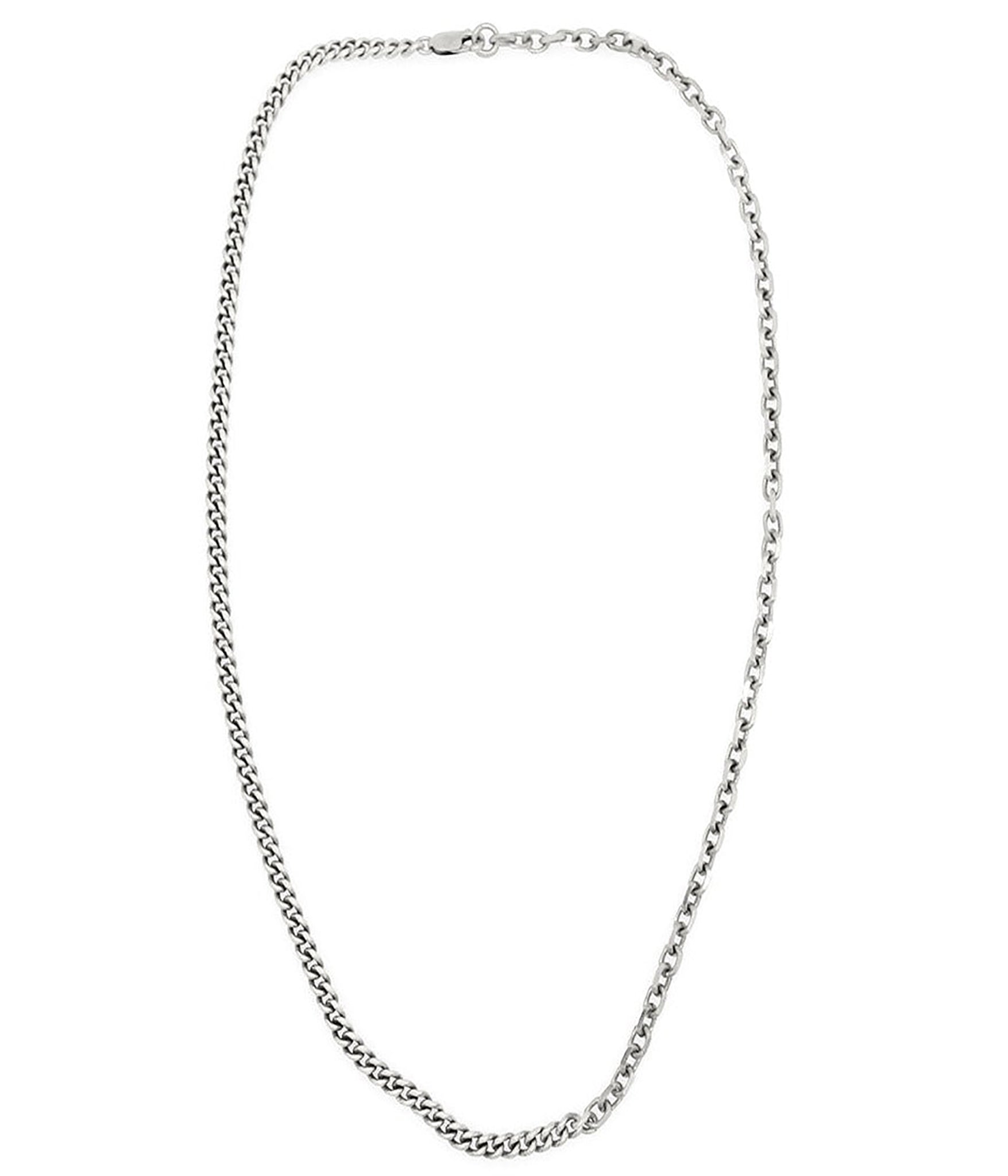 Half & Half Chain Petite Diamond Curb The Hunt