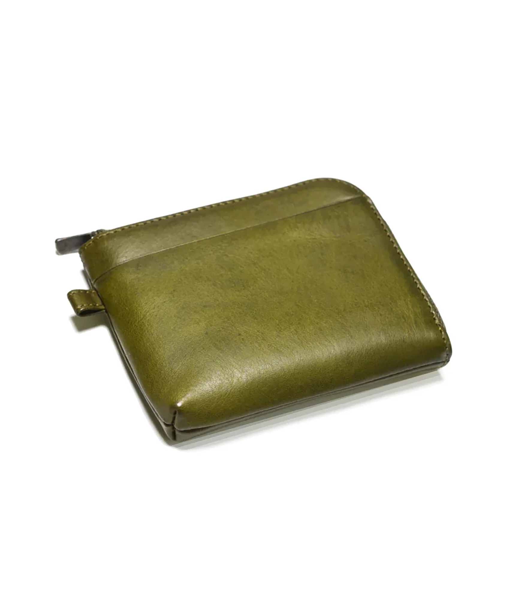 Olive Zippered Leather Wallet – The Hunt