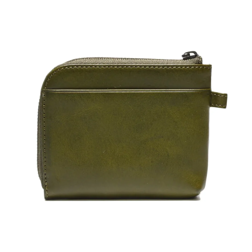 Olive Zippered Leather Wallet – The Hunt