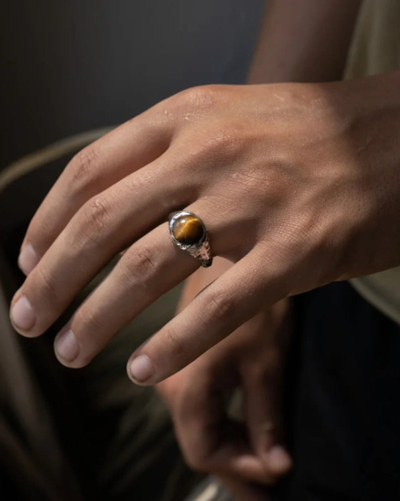 Raw Tigers-eye Ring – The Hunt