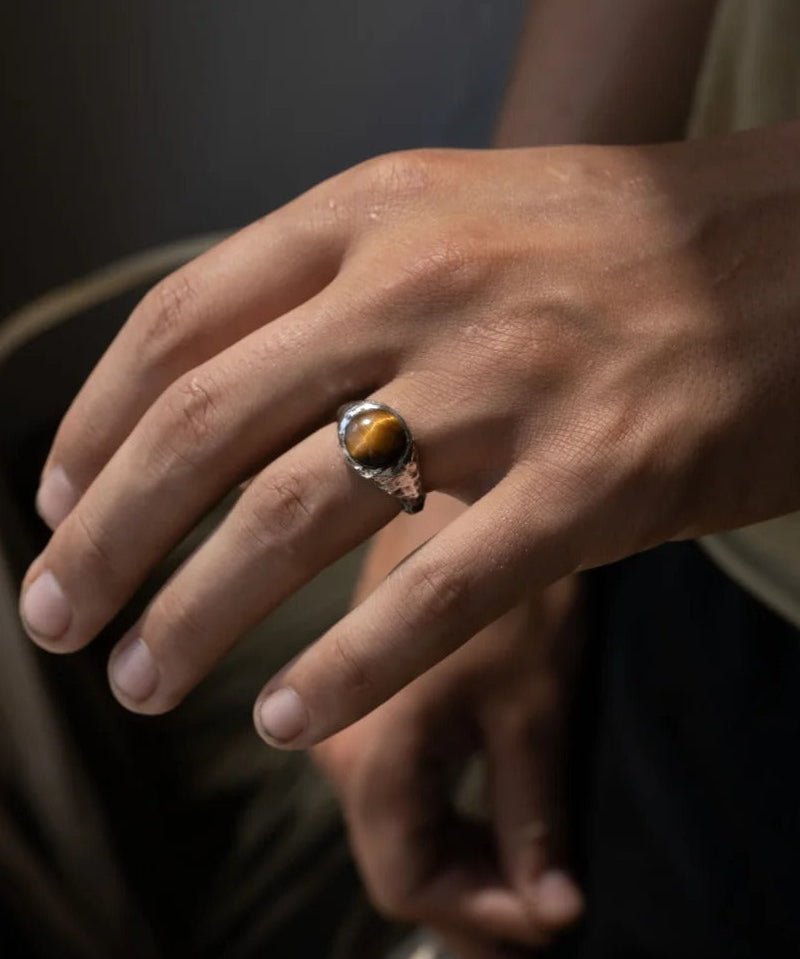 Raw Tigers-eye Ring – The Hunt