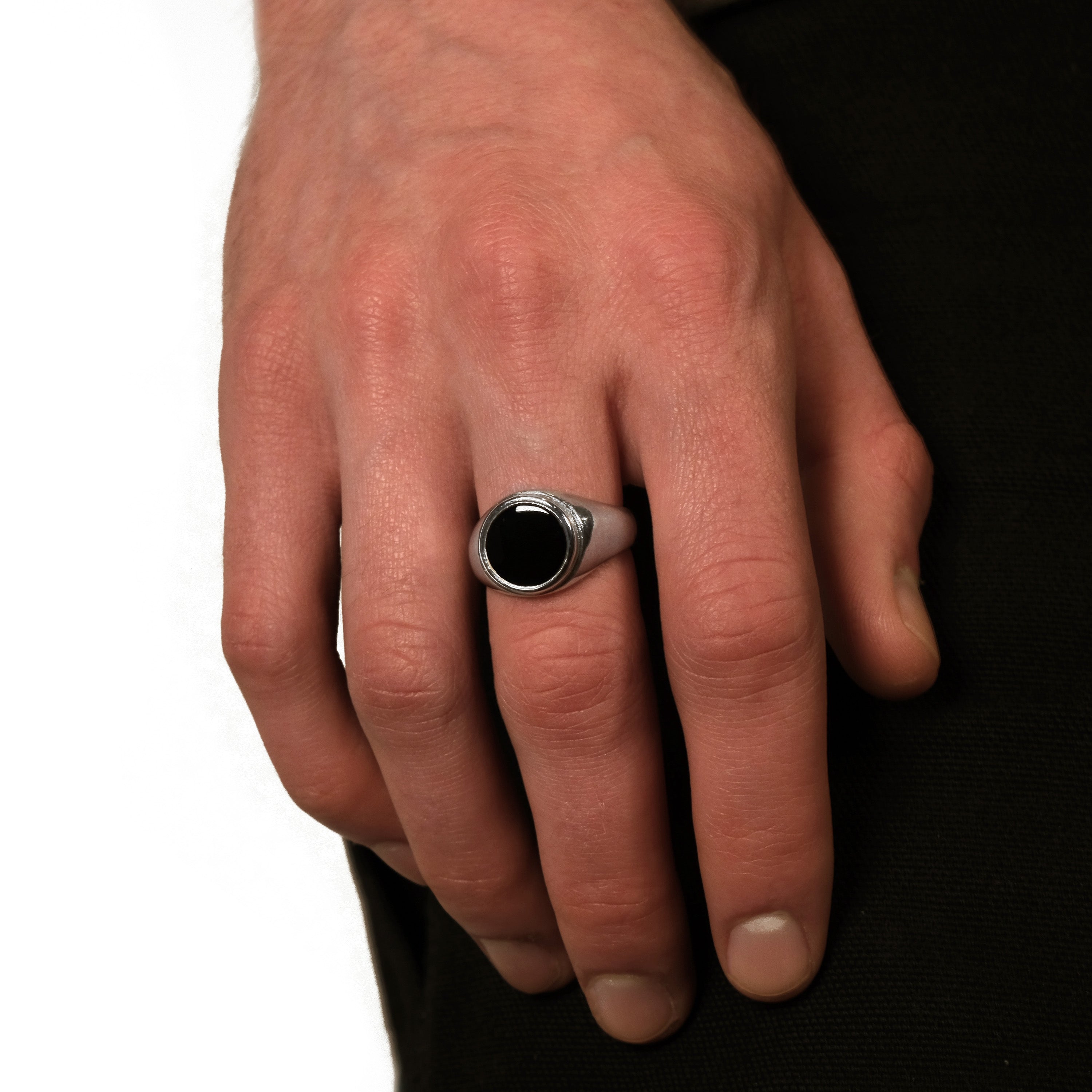 Round Onyx Signet Ring - The Hunt